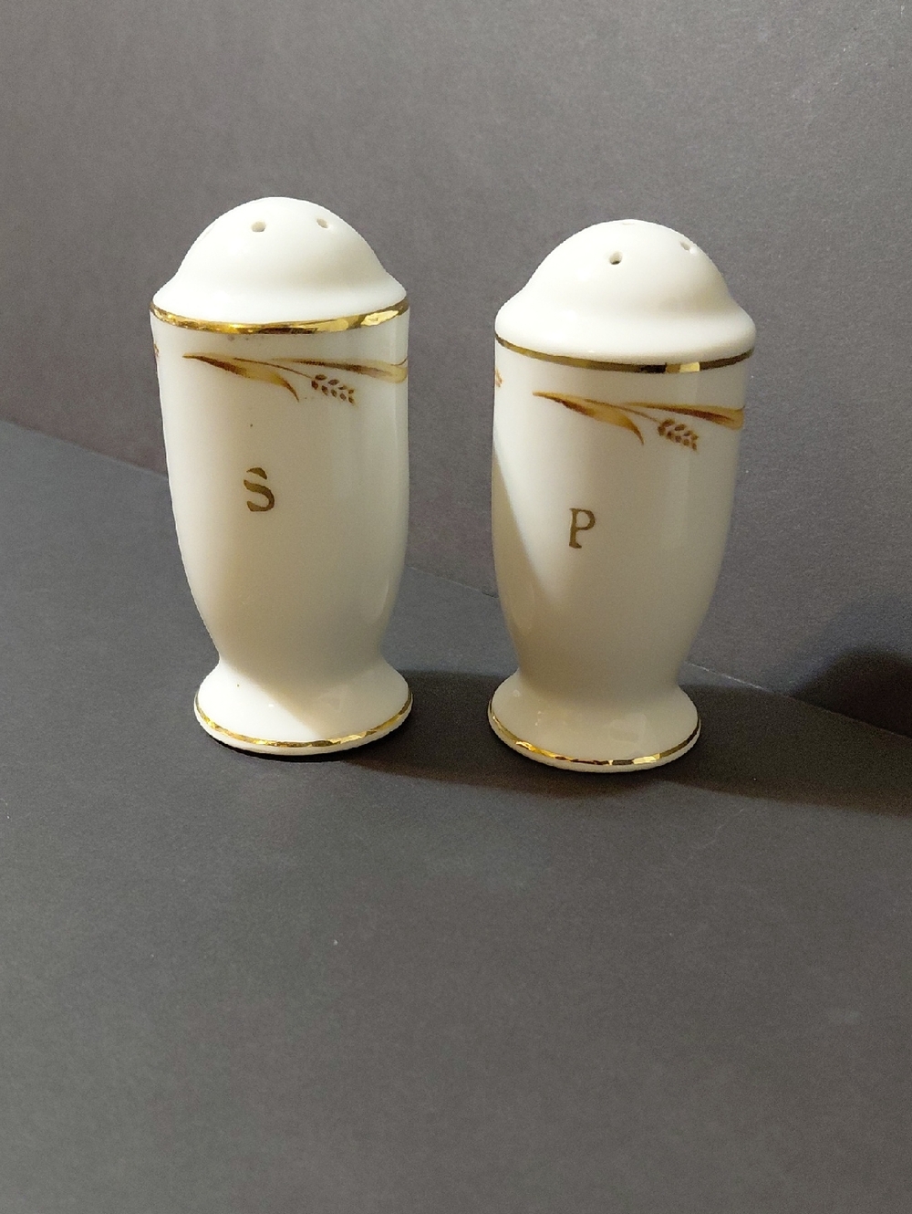 Vintage Abalone Golden Grain Salt & Pepper Set